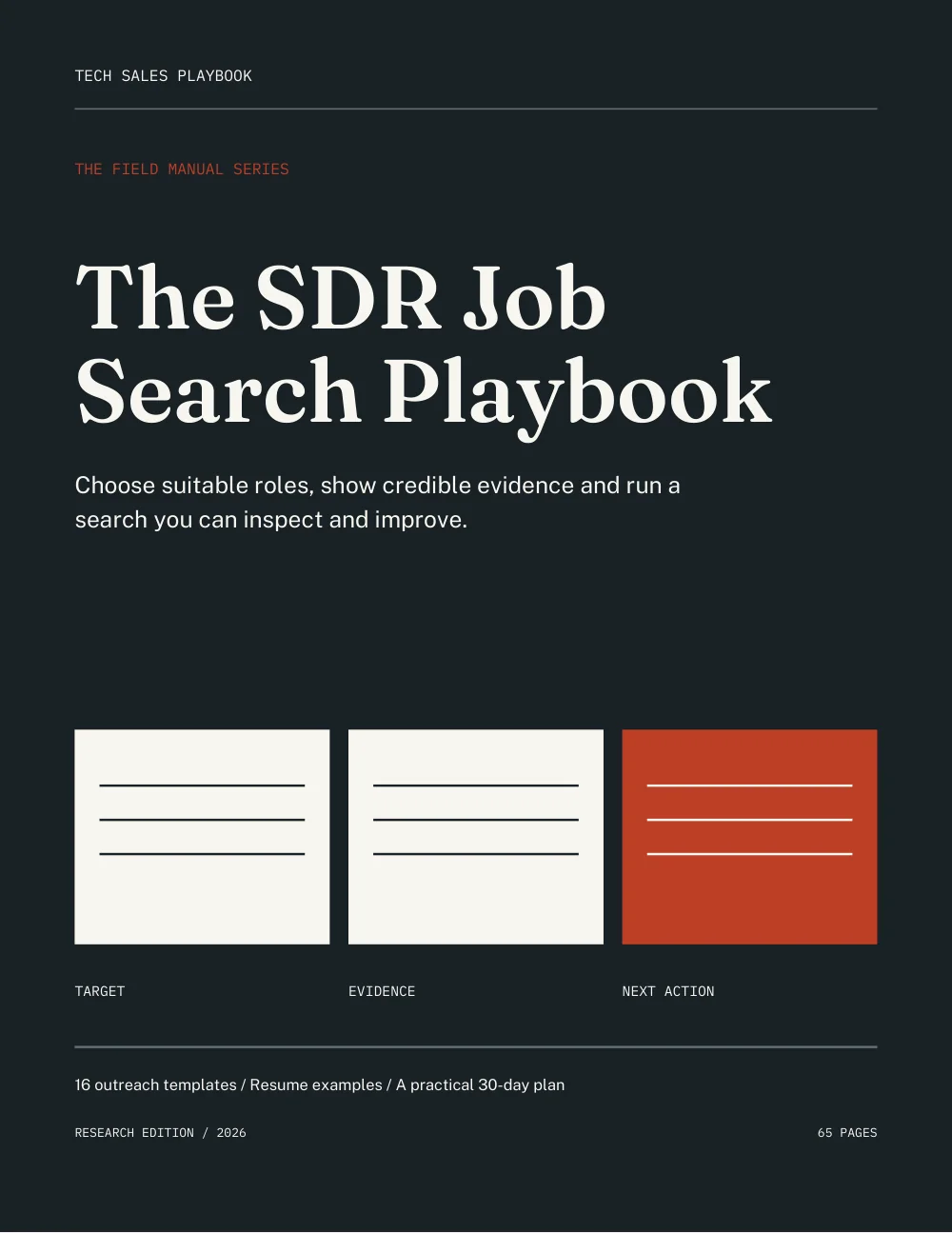 The SDR Job Search Playbook cover